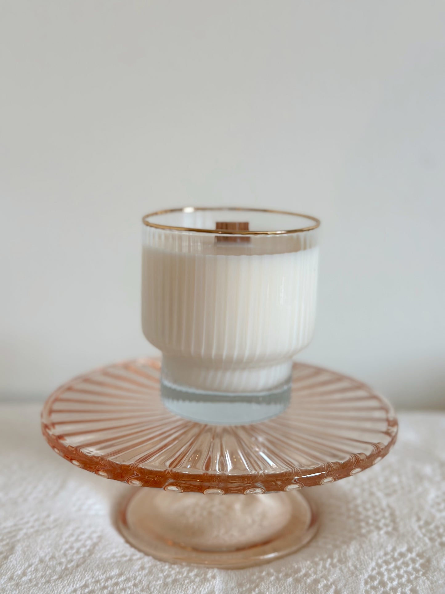 Gold Rim Cocktail Glass Candle