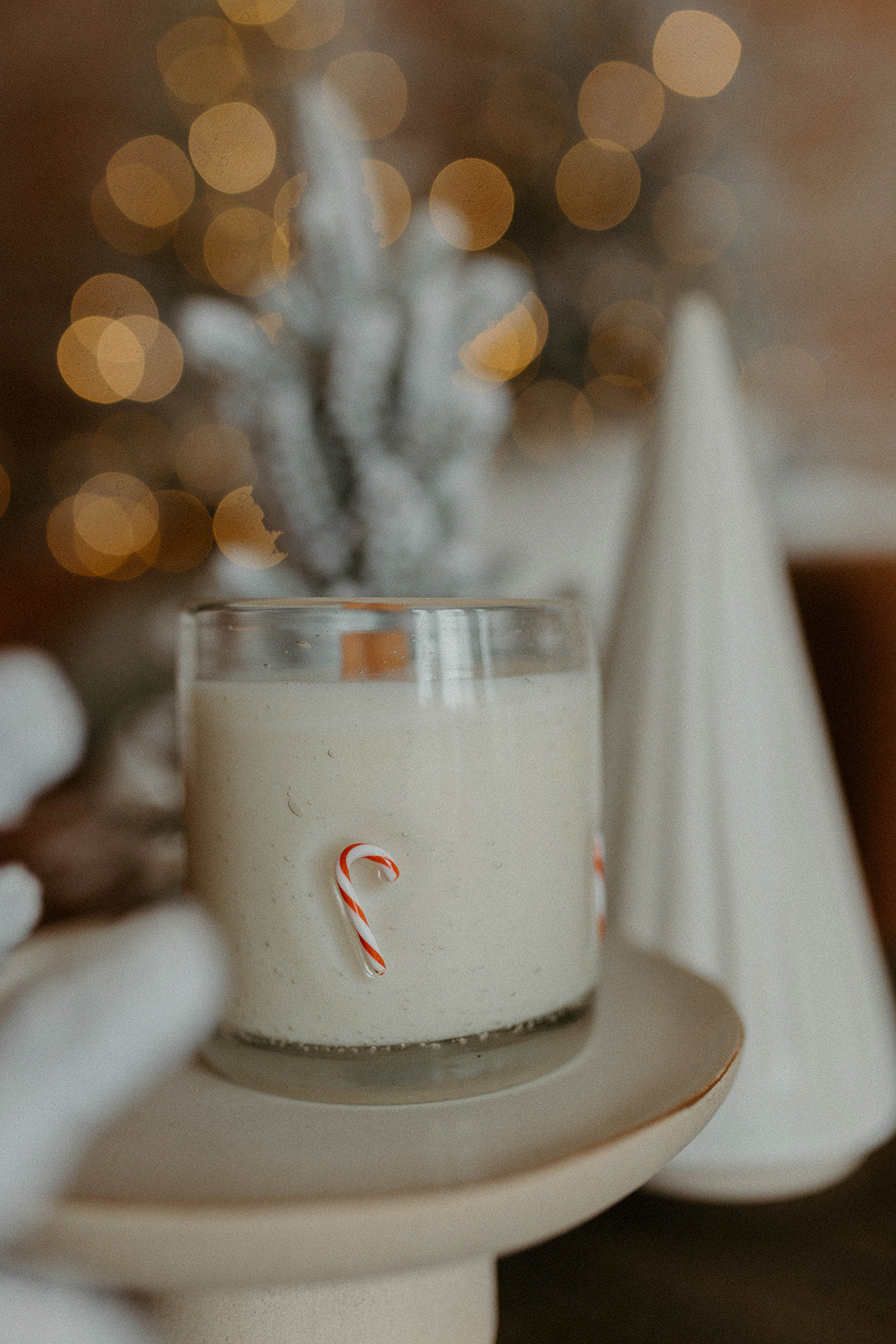 Bubble Candy Cane Glass