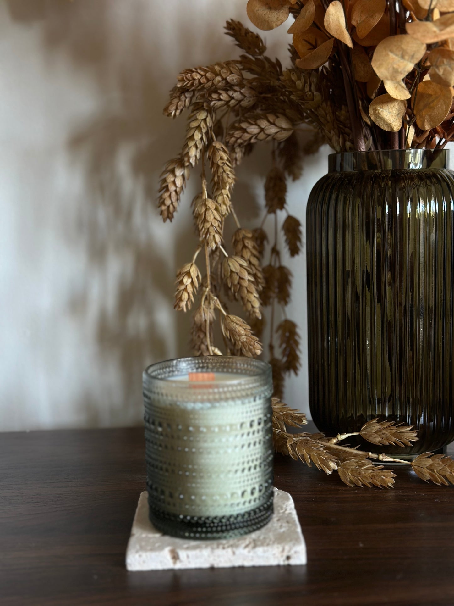 Light Emerald Beaded Glass