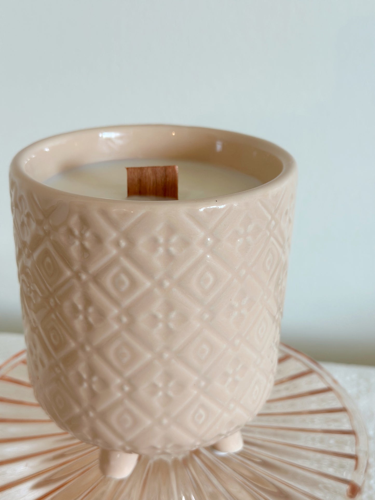 Pink Three Leg 15oz Candle