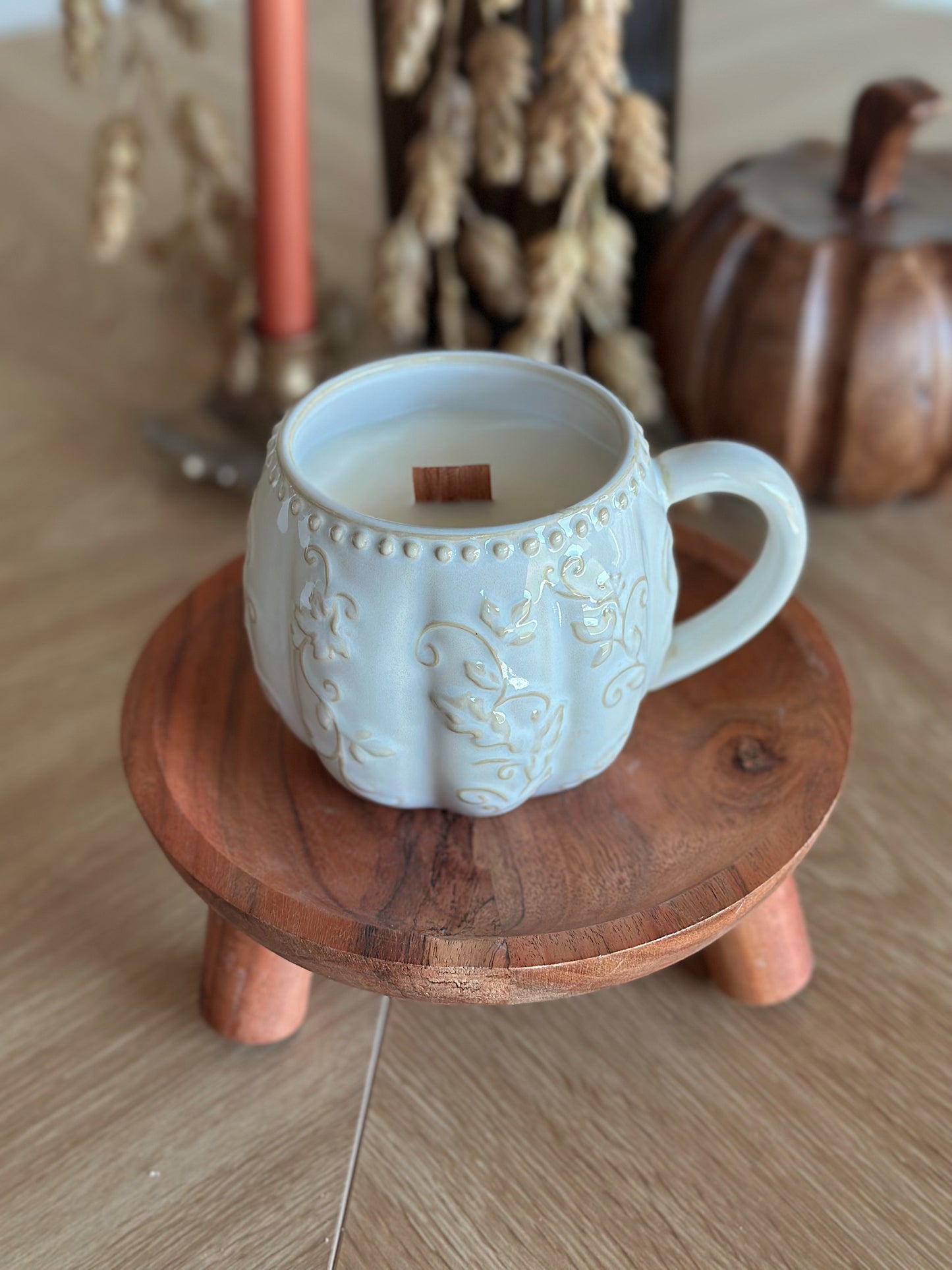 White Autumn Mug