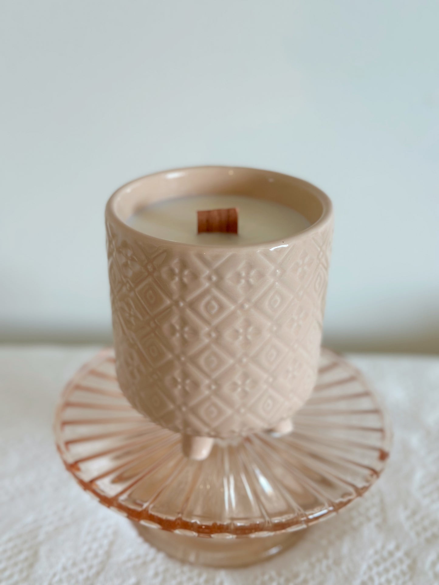 Pink Three Leg 15oz Candle