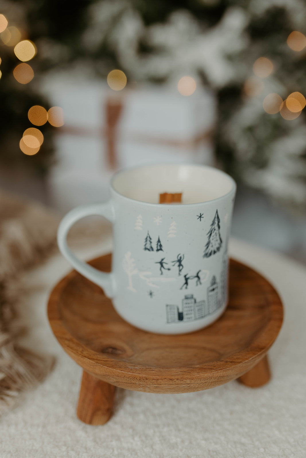 Light Blue City Ice Skating Mug