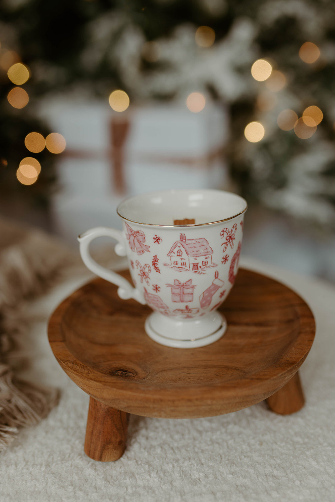 Red Vintage Christmas Mug
