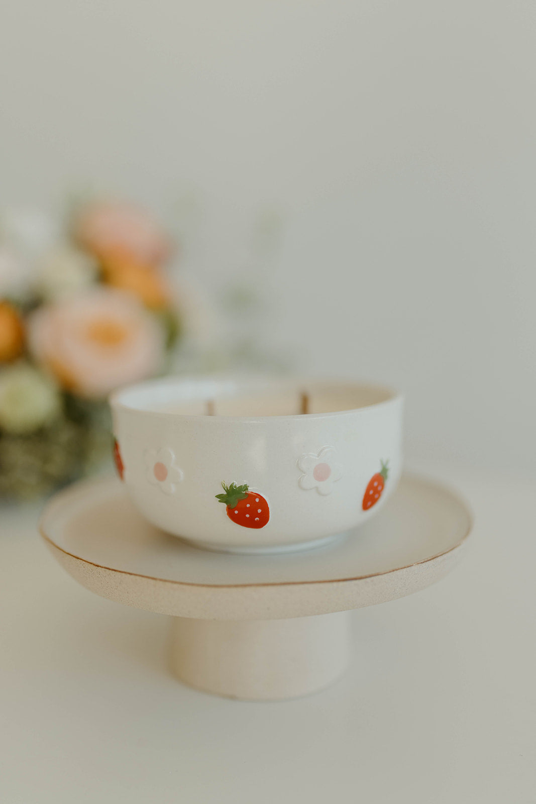 Floral Strawberry Dish