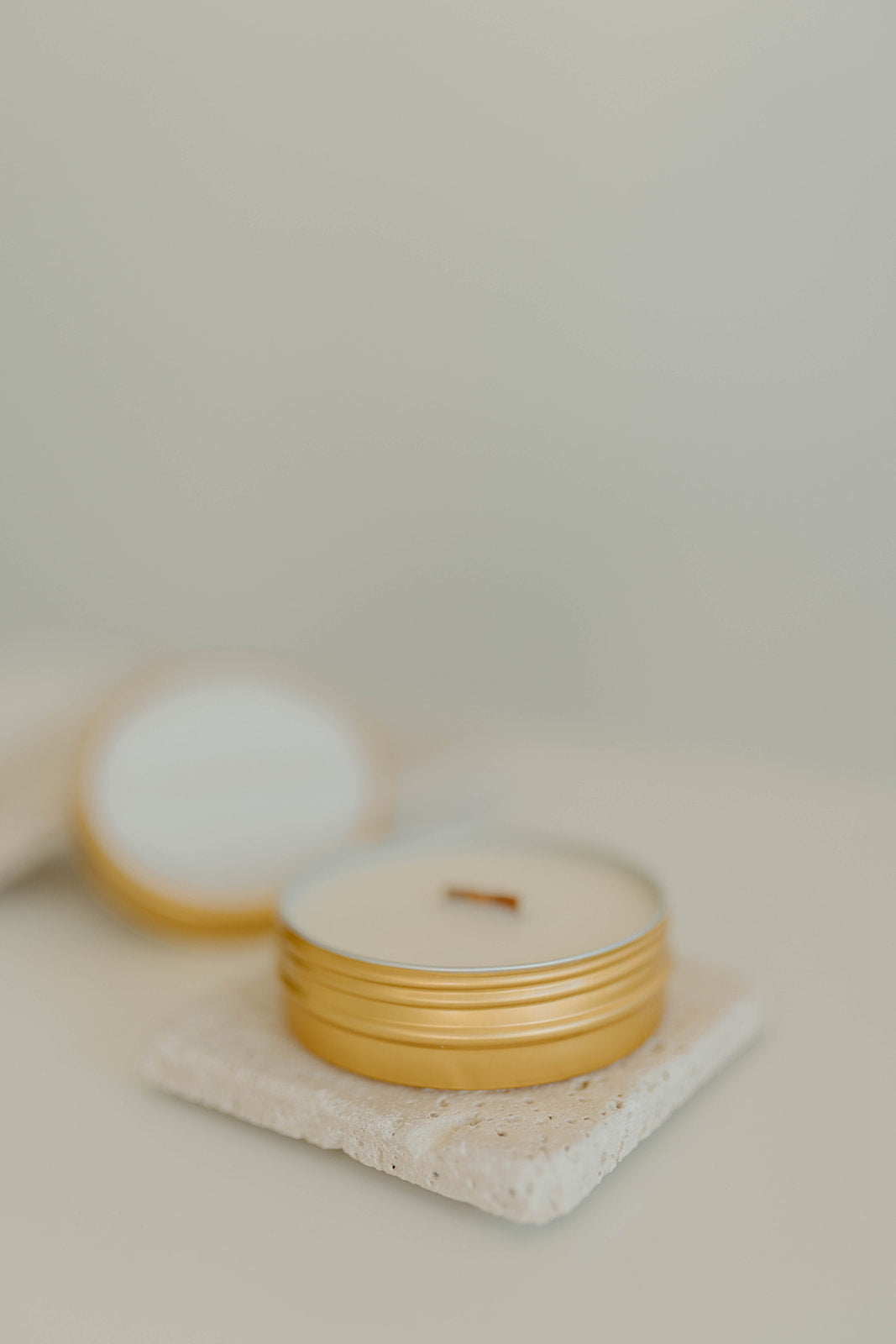 Travertine Candle Coasters