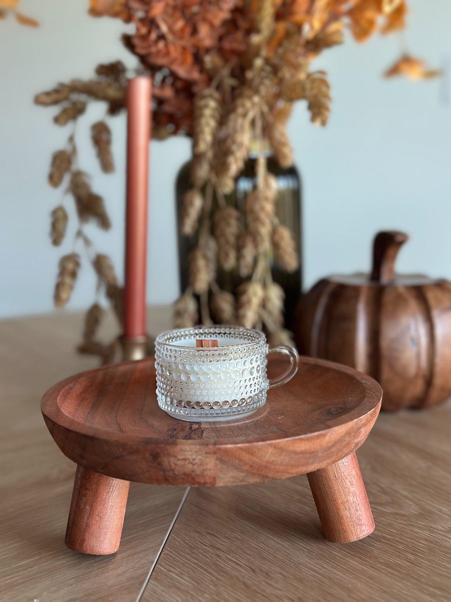 Clear Beaded Espresso Mug Candle