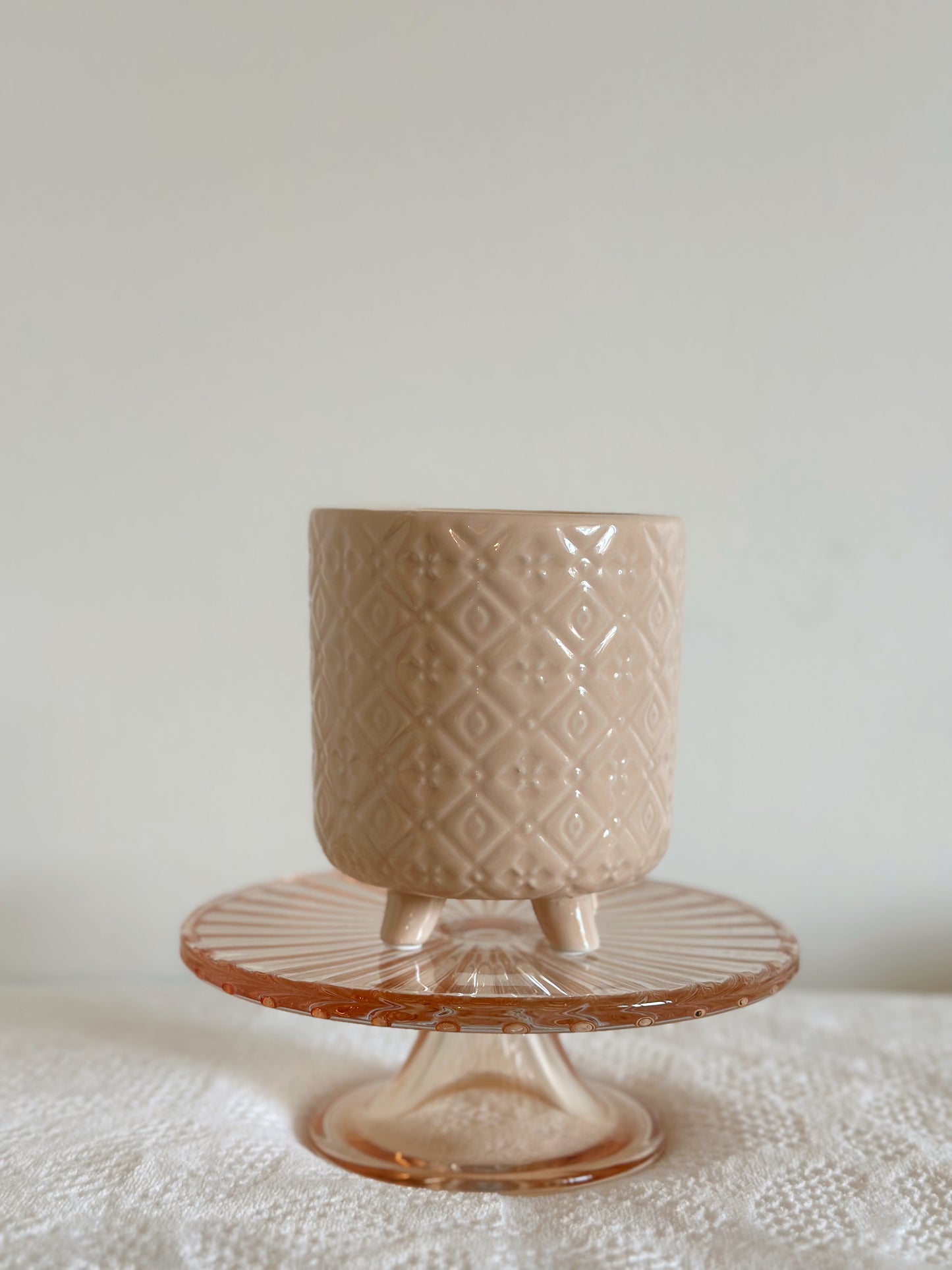 Pink Three Leg 15oz Candle