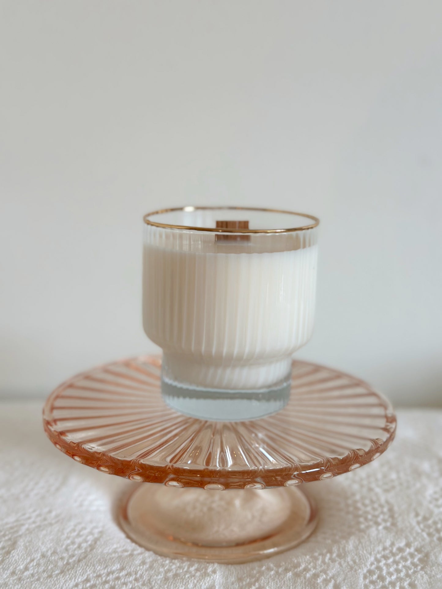 Gold Rim Cocktail Glass Candle