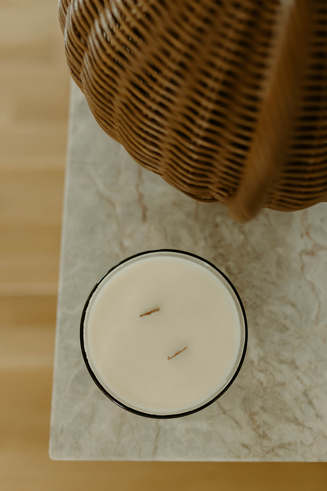 Black Bat Vanilla Woods Clear Glass Bowl 20oz Candle