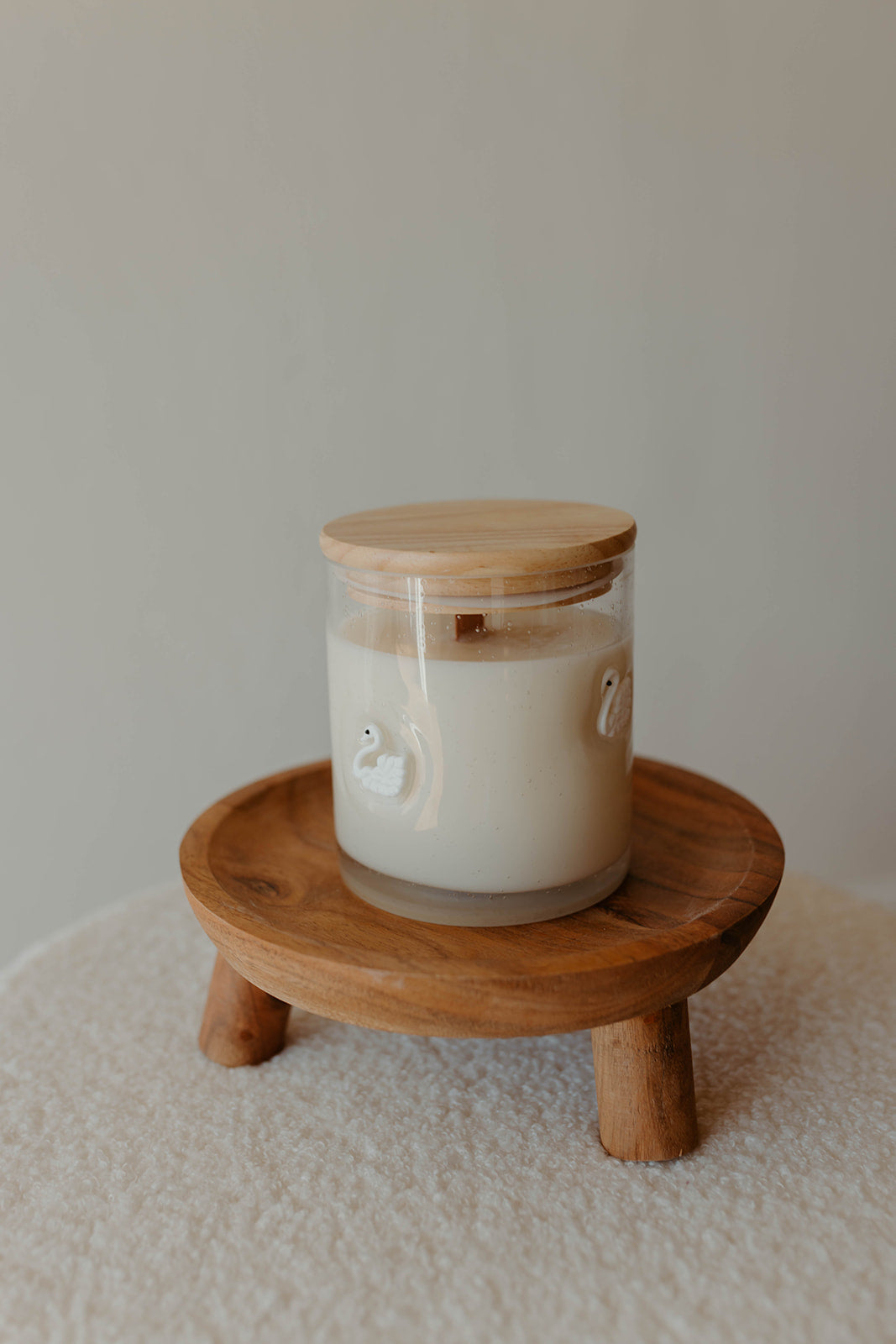 Swan Glass Candle