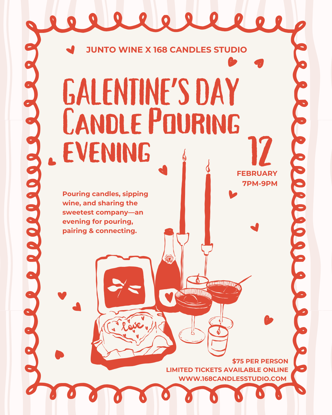 Galentine's 168 x Junto Wine Pouring Evening Ticket