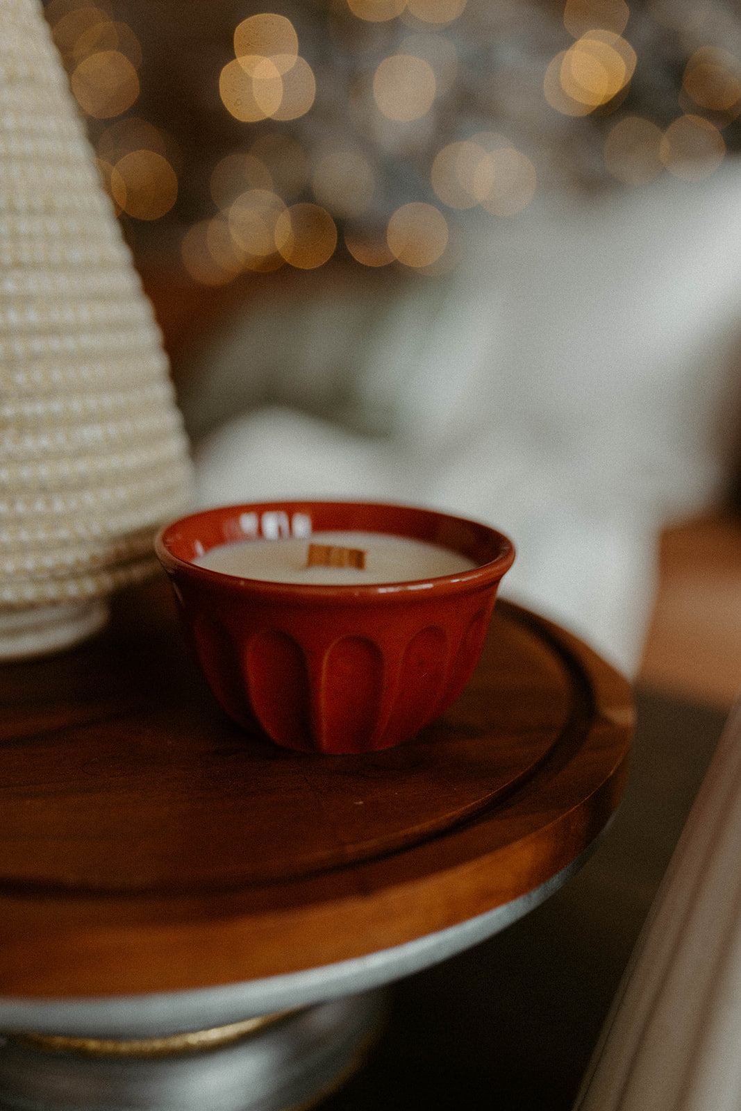 Red Scalloped Dish