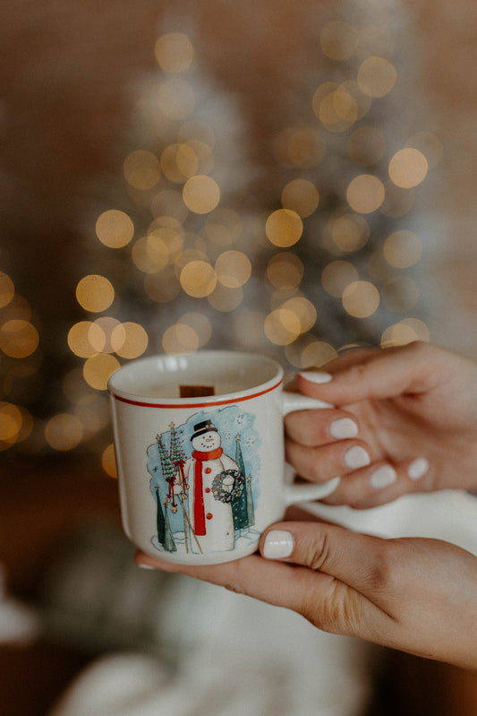 Thrifted Vintage Snow Man Mug