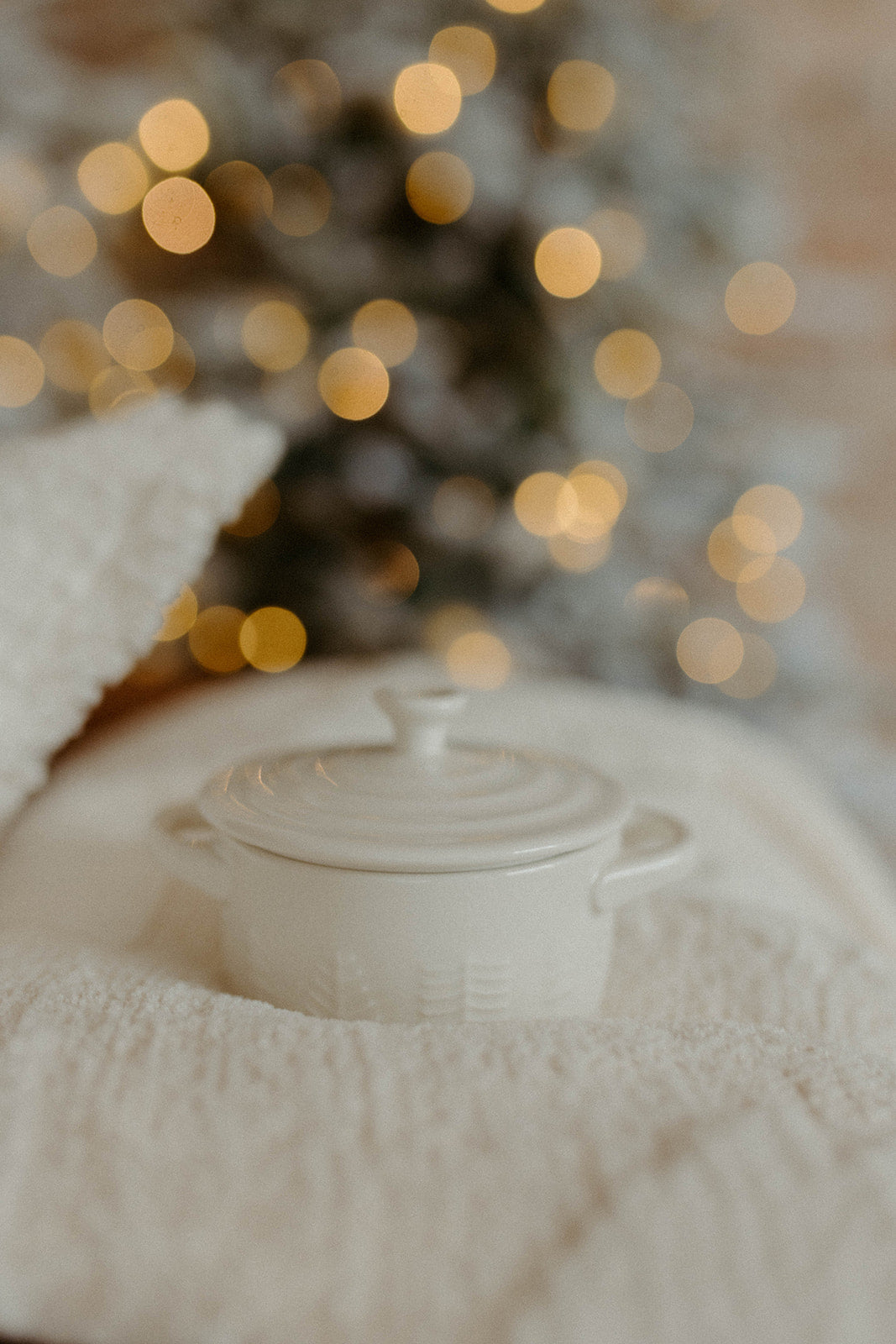 White Embossed Tree Ramekin