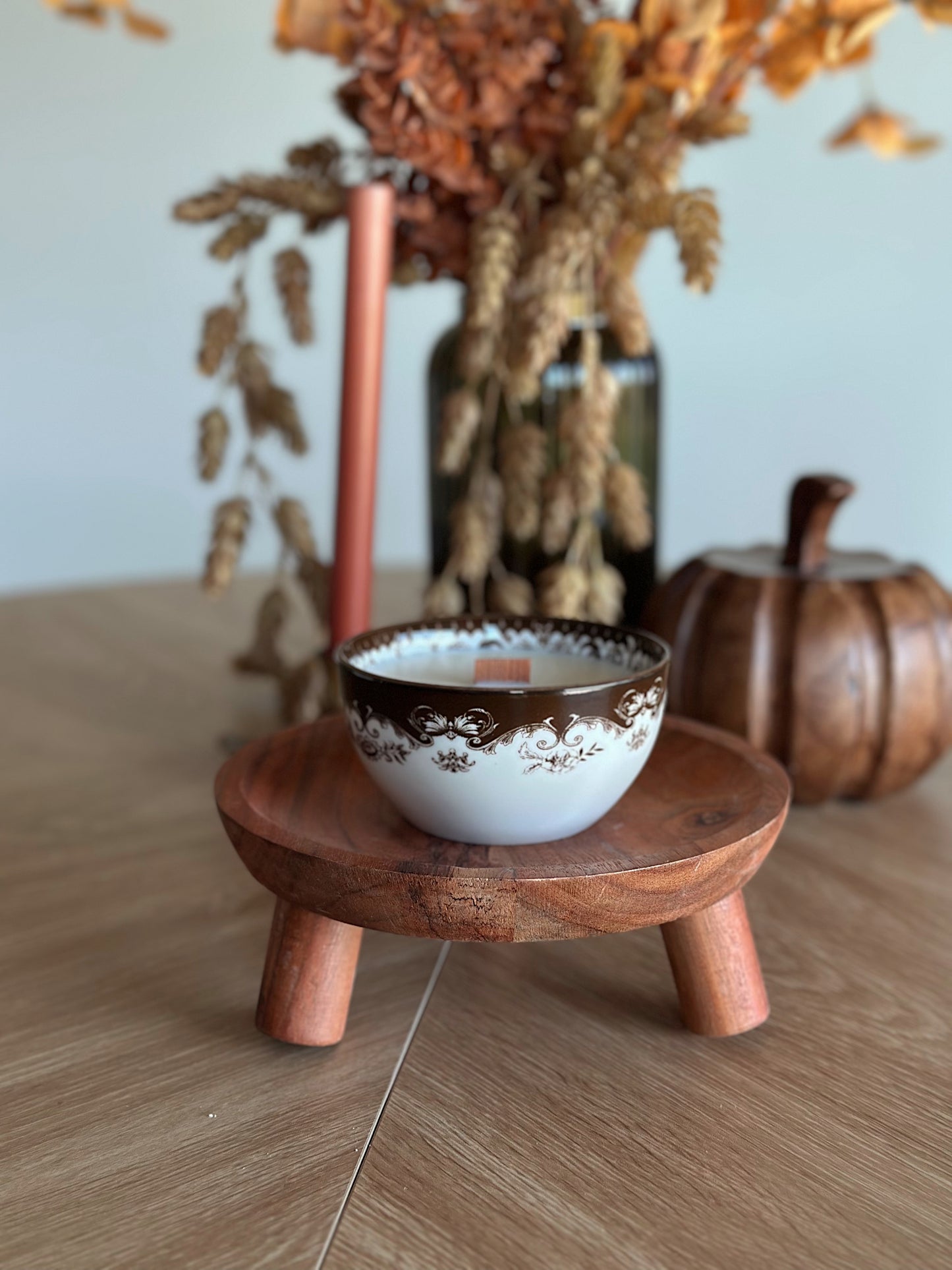Espresso Vintage Floral Bowl