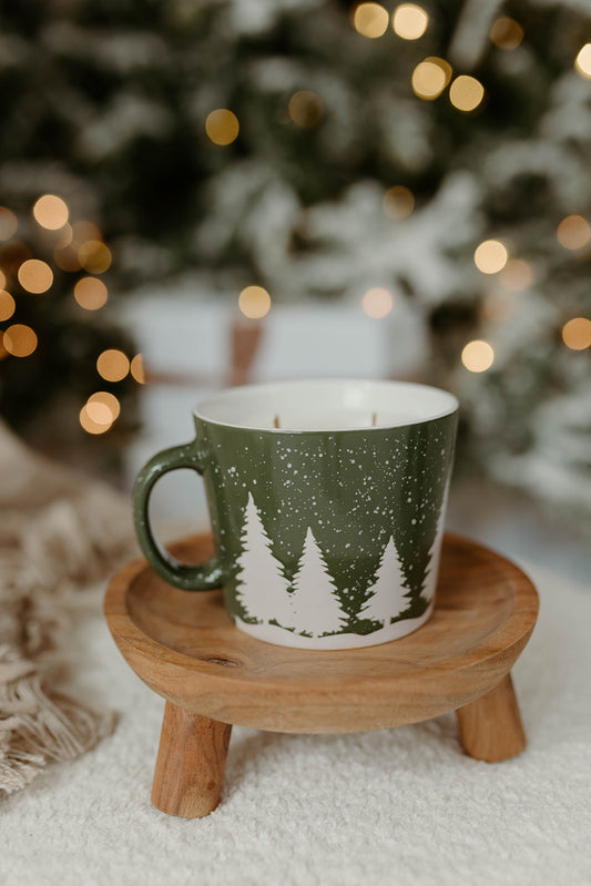 Green Speckled Forest Mug