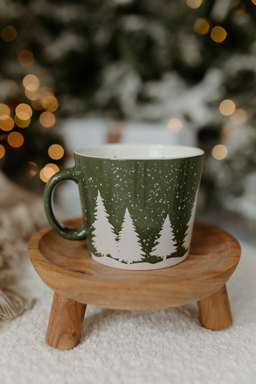 Green Speckled Forest Mug