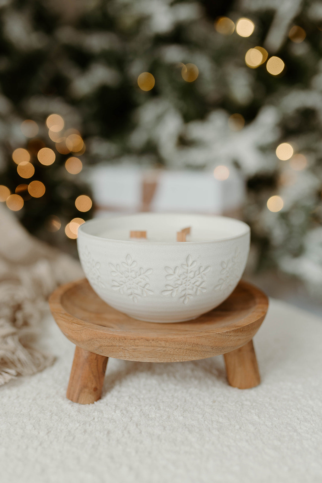 White Snowflake Bowl