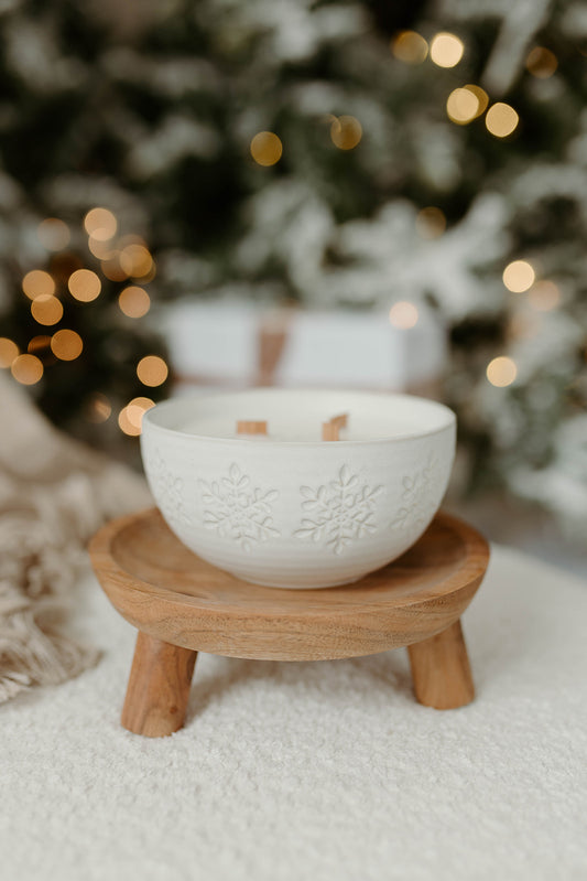 White Snowflake Bowl
