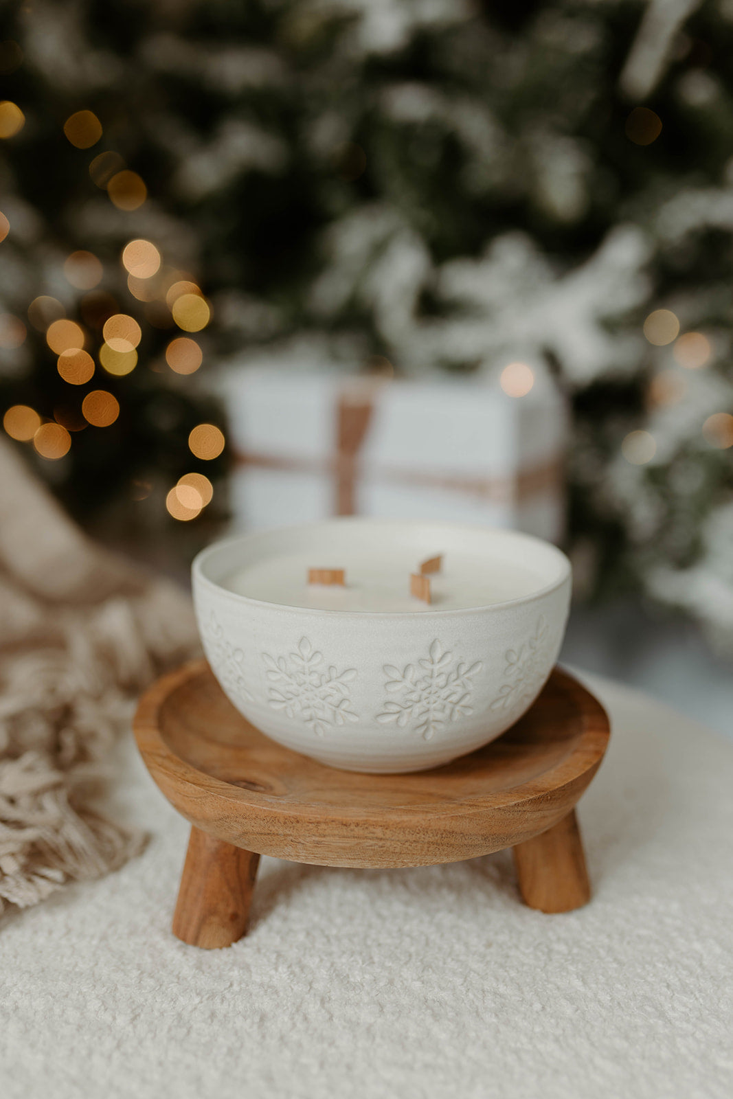 White Snowflake Bowl