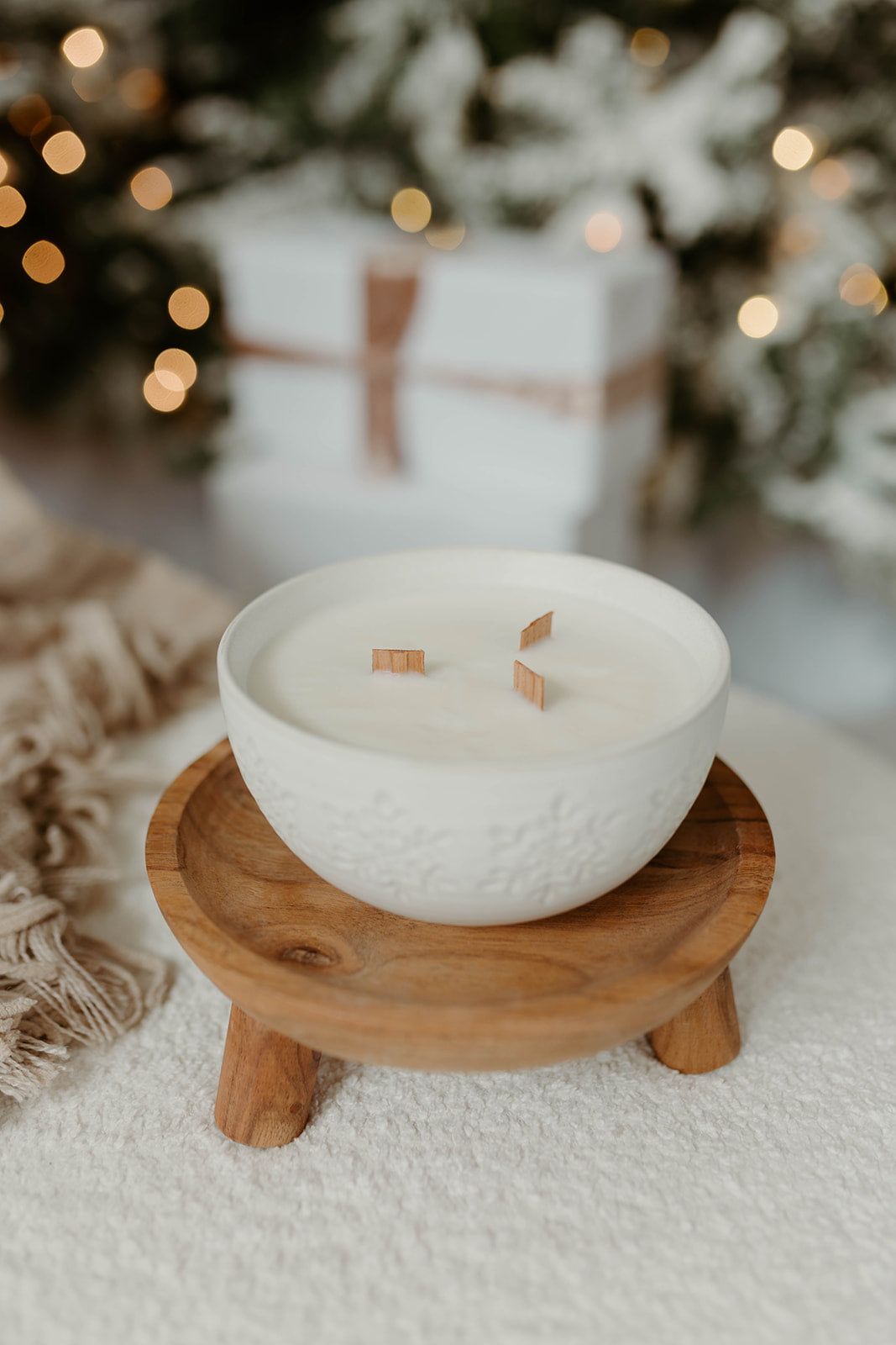 White Snowflake Bowl