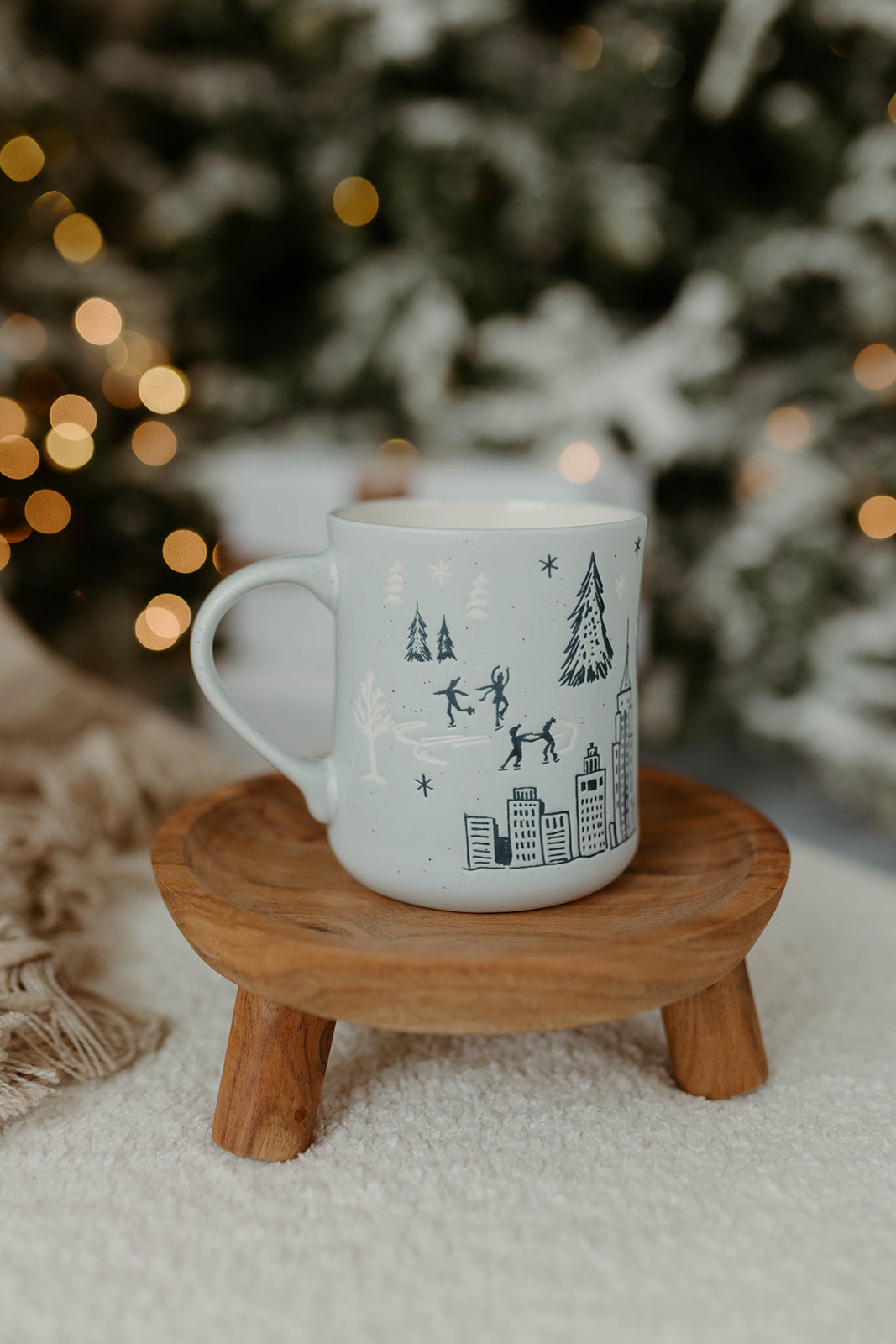 Light Blue City Ice Skating Mug