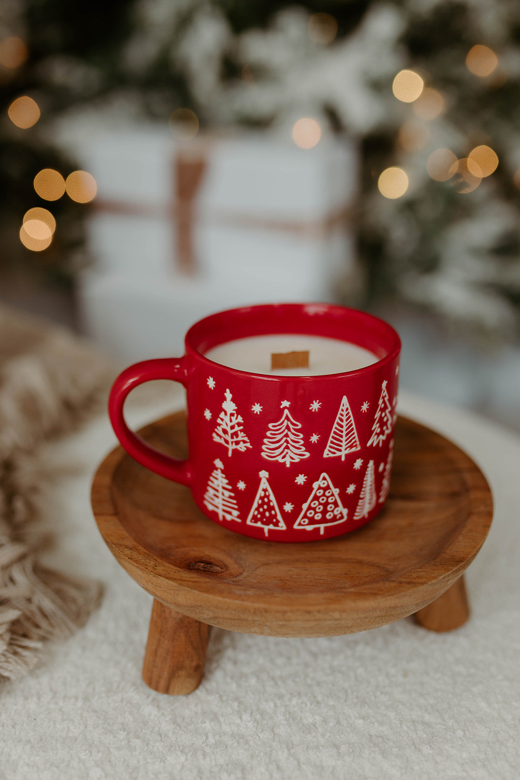 Red Christmas Tree Pattern Mug