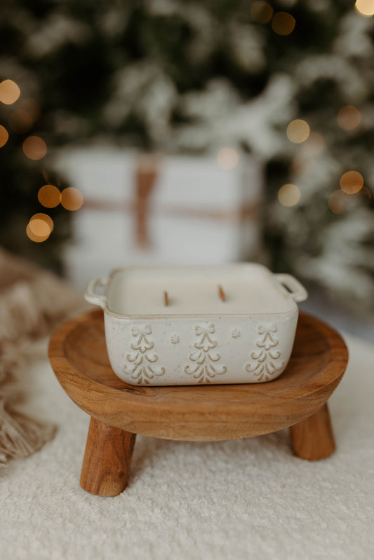 Cream Christmas Tree Baking Dish