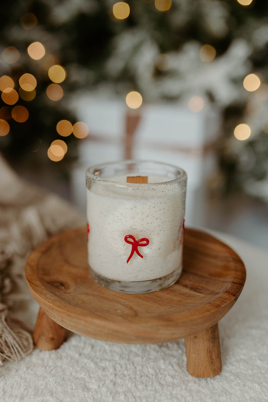 Bubble Glass Red Bows