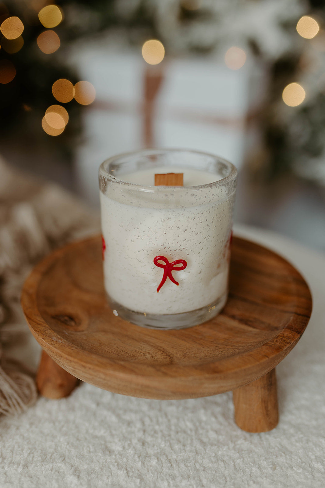 Bubble Glass Red Bows