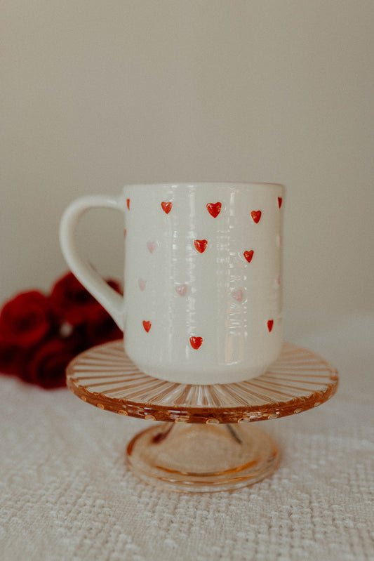 Pink & Red Heart Mug