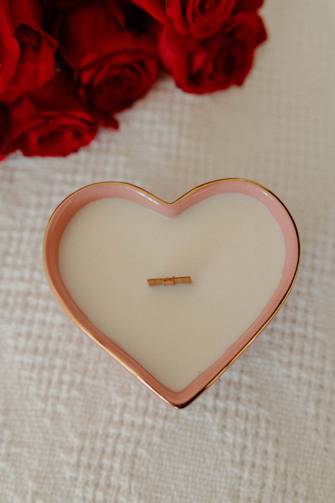 Gold Rimmed Pink Heart Dish