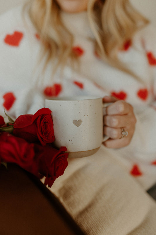 Stone Heart Mug Candle