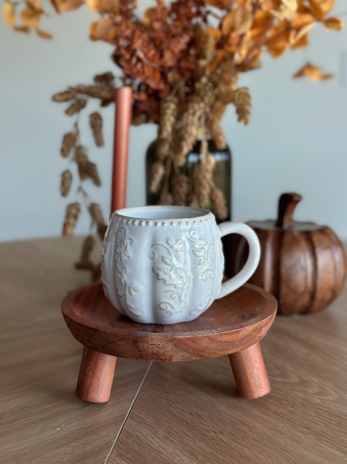 White Autumn Mug
