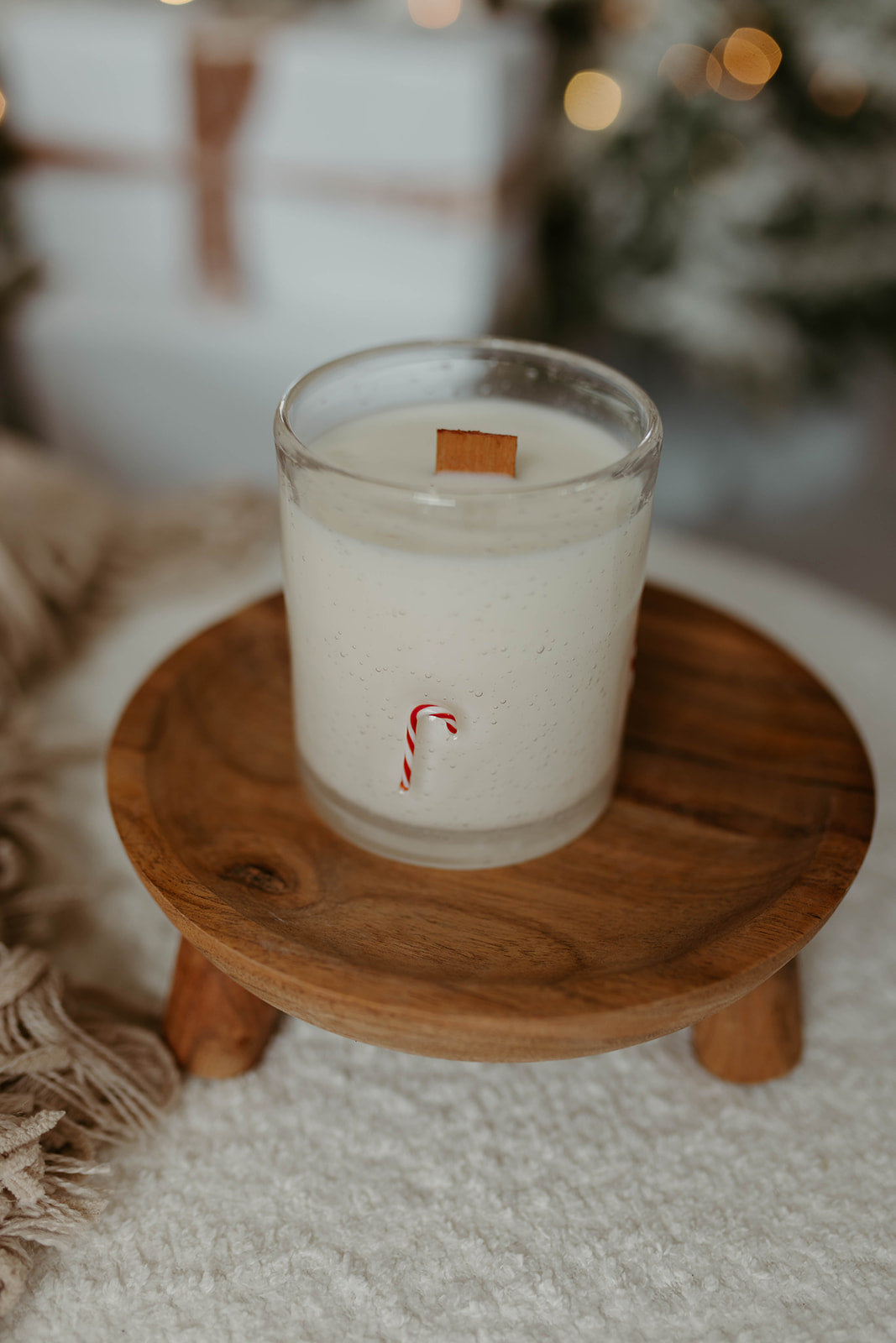 Bubble Candy Cane Glass