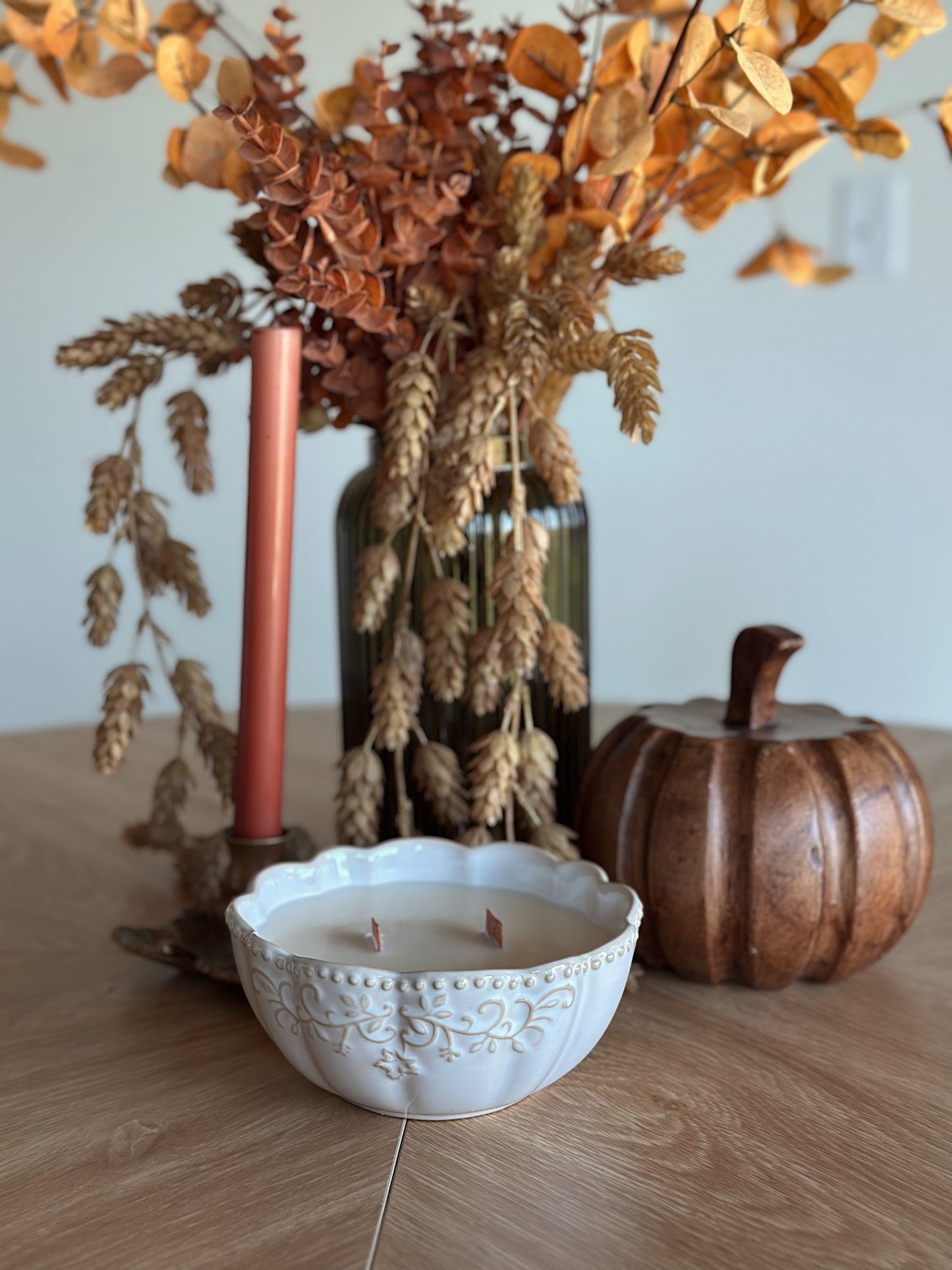 White Autumn Bowl