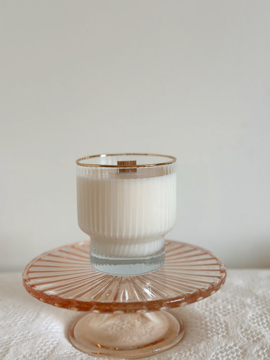 Gold Rim Cocktail Glass Candle