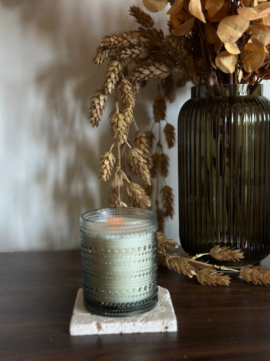 Light Emerald Beaded Glass