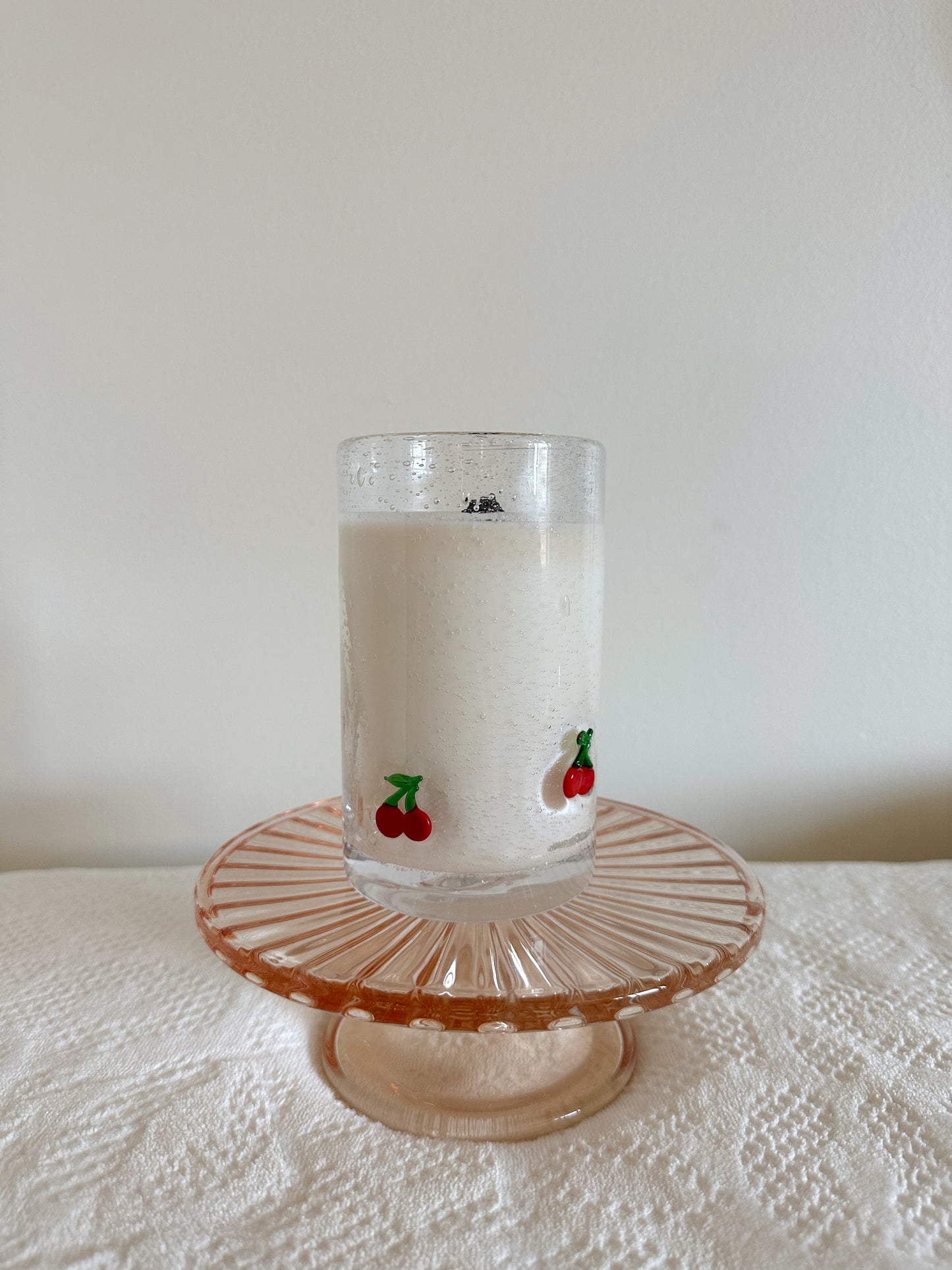 Tall Cherry Glass 13oz Candle