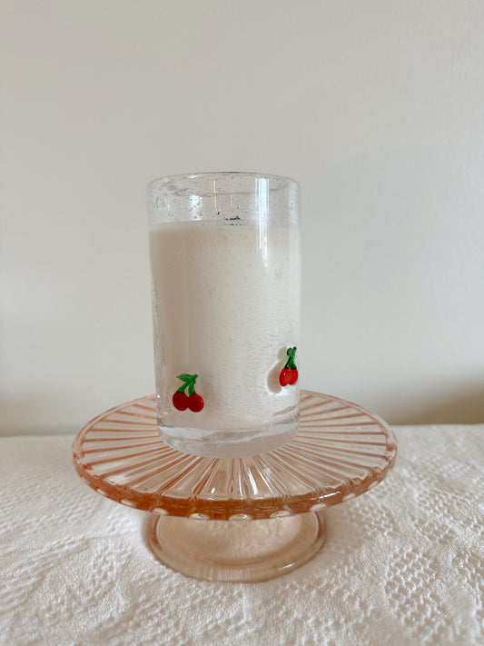 Tall Cherry Glass 13oz Candle