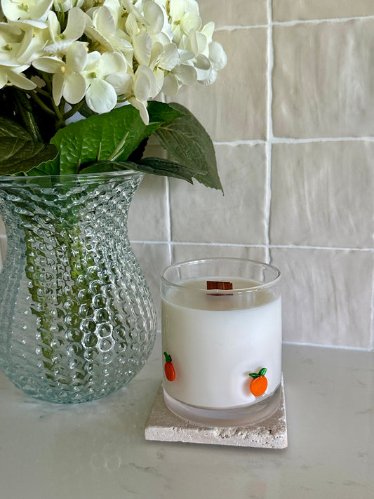 Orange Glass 13oz Candle