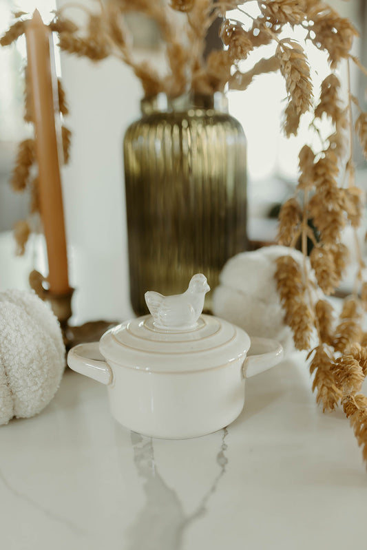 Cream Hen Ramekin