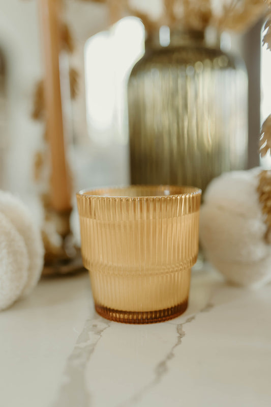 Amber Ribbed Cup