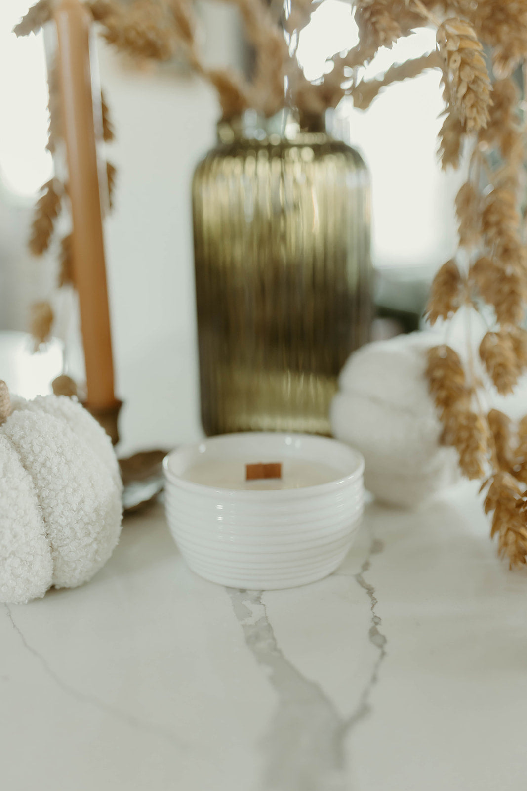 Ribbed White Ramekin