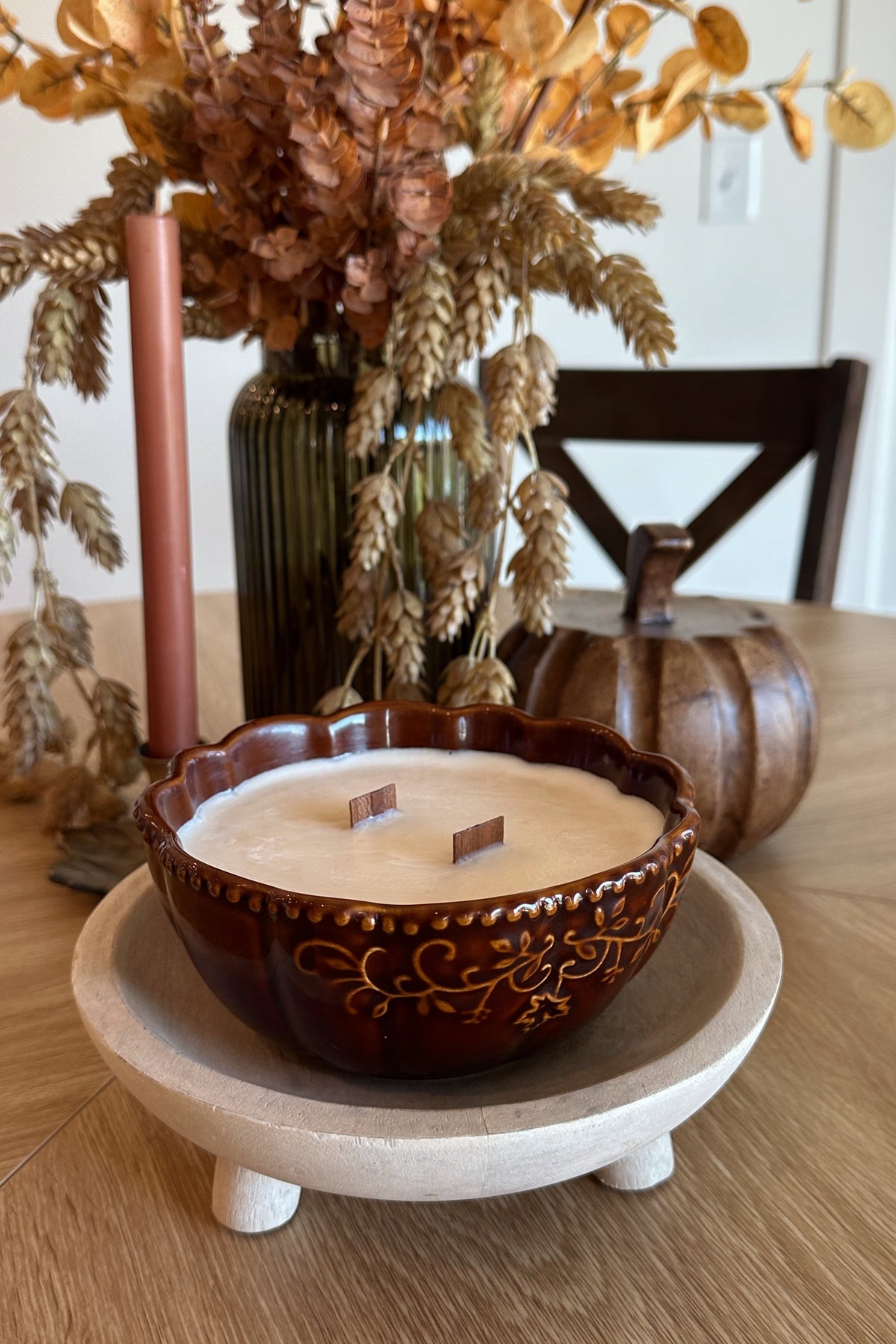 Brown Autumn Bowl Candle
