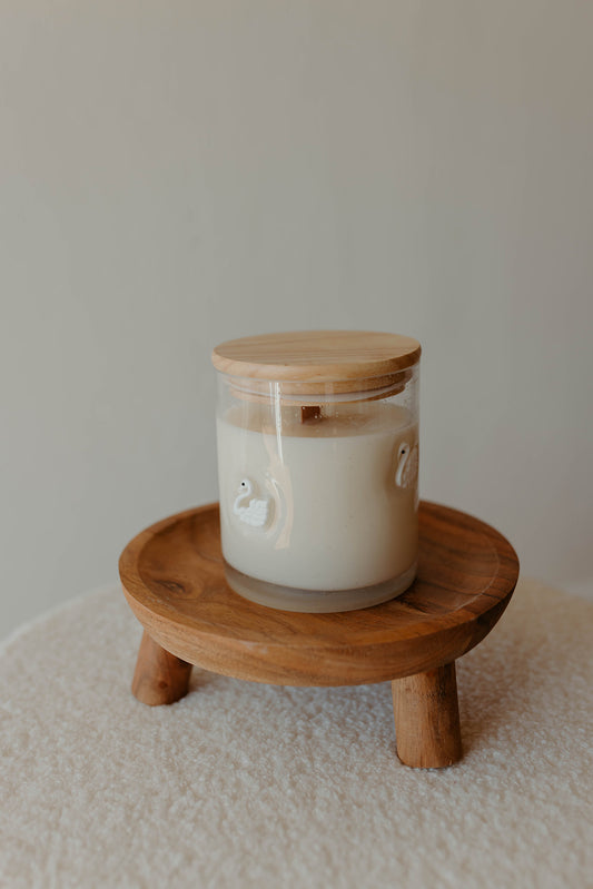 Swan Glass Candle