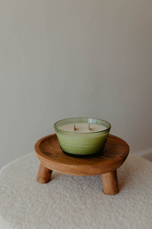 Light Green Beaded Dish