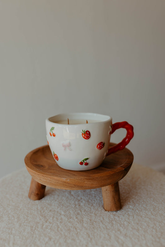 Strawberry Fruit Mug Candle