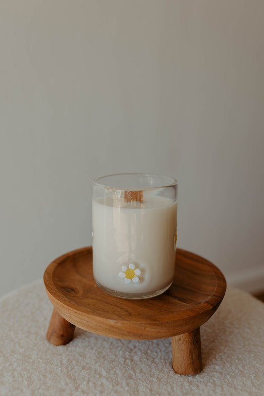 Daisy Bubble Glass Candle